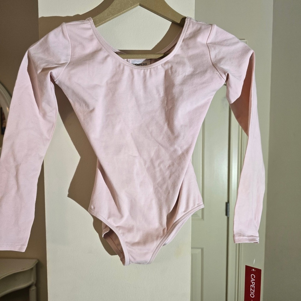 Capezio Kids Long Sleeve Leotard Pink Medium Ballet Dance Gymnastics CC450C